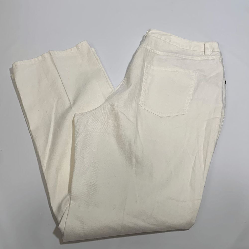 Ruby Rd. Classic Flat Front White Denim Jean